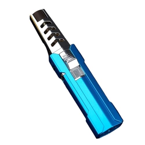 Encendedor antorcha de gas recargable color azul