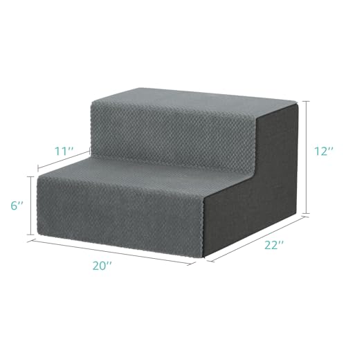 Image of YENING Large Dog Stairs for High Beds - Extra Wide Pet Steps for Large Dogs to Get on Tall Bed 3 Deep Step Cat Ramp for Couch 2 Steps