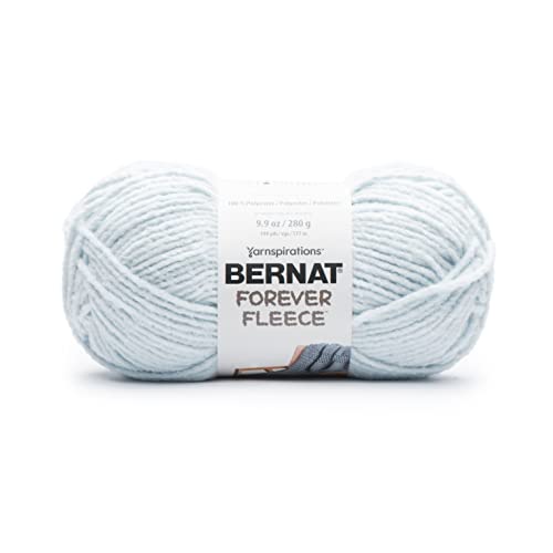 Image of Bernat Forever Fleece Cornflower Yarn - 2 Pack of 280g /9.9oz - Polyester - 6 Super Bulky - 194 Yards - Knitting /Crochet