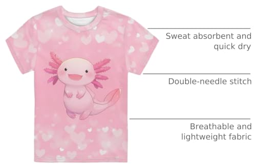 Image of Xhuibop Kids Tshirts Girls Boys 3-16 Years Summer Clothes for Teens Loose Fitting Tops