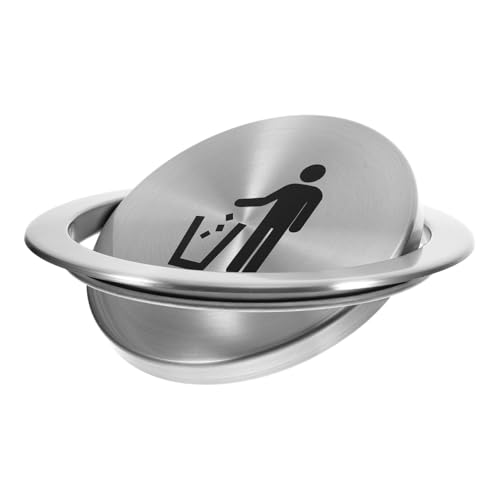 STOBAZA 8.27 Inch Built-In Trash Can Lid, Stainless Steel Swing Top