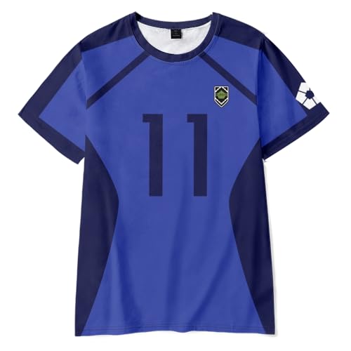 Isagi Yoichi T Shirt Anime Seishiro Nagi Football Soccer Training Jersey REO Mikage Tops Anime T Shirts