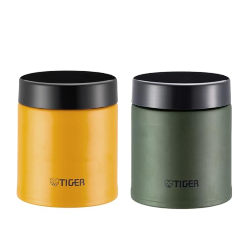 Tiger Stainless Steel Food Jar, Vacuum Insulated Double Wall, Certified Antibacterial Lid, Bengal, 500 Ml, Mcj-K050,Multicolor