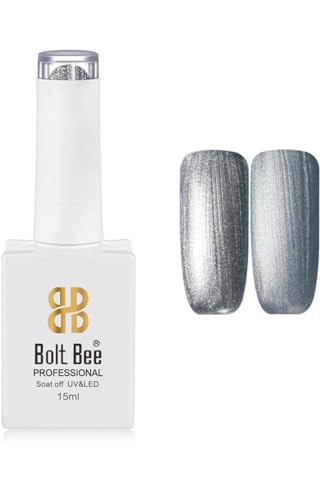 Image of BOLT BEE 15ML Gel Nail Polish 1Pc Clear Pink Glitter Nail Polish Soak Off UV LED Nail Gel Polish Nail Art Starter Manicure Salon DIY at Home, 0.5 OZ (1) (96)