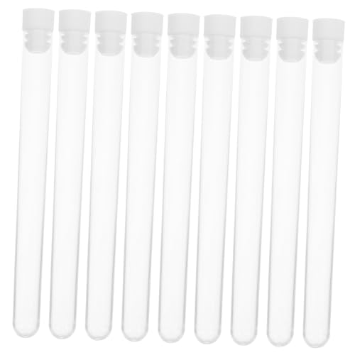 OFFSCH Compact 50 Plastic Tube Vials Caps 16x1.6cm for Sewing Test Candy and Jewelry Storage