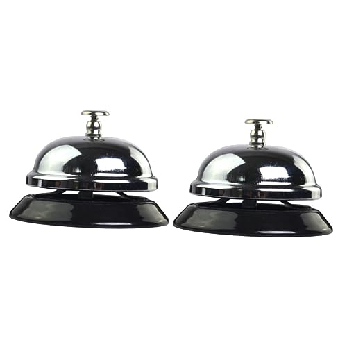 Ciieeo 2piezas Campana De Servicio Clásica De Campana De Recepción para Restaurantes y Hoteles Sonido y Fuerte para Cocinas Bares y Recepciones