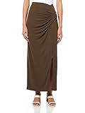Mini jupe en drap avec détails froncés sur la taille, taille mi-haute, fente sur le côté et anneau en cristal à la taille