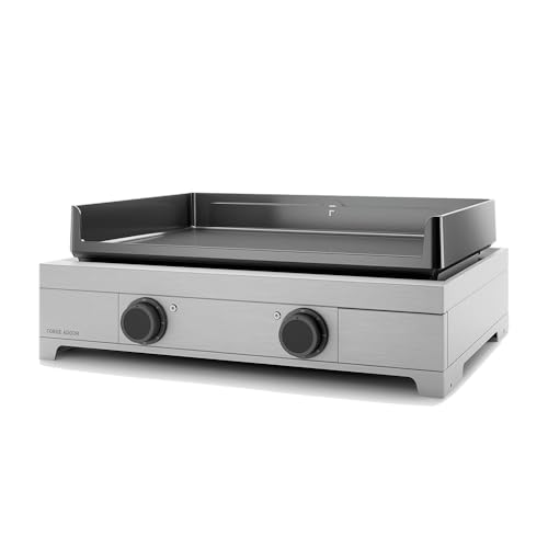 Forge Adour Modern E60 I plancha eléctrica Acero inoxidable Independiente 3200 W - Planchas eléctricas (Acero inoxidable, Independiente, Acero inoxidable, hierro fundido, Esmaltado, Giratorio)