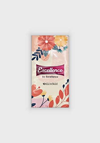Excellence Pocket Tissue 10 Sheets x 3-Ply - Box of 18