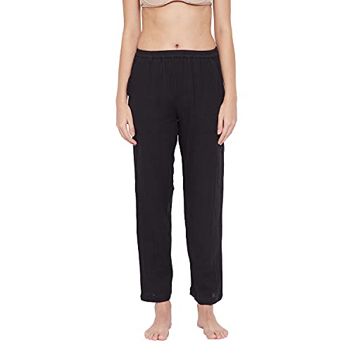 Image of The Kaftan Company Black Organic Cotton 3 Piece Pyjama Set
