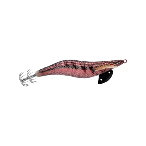 AKAMI Zebra Stripe Squid Jig - Potera Eging para sepias y calamares | Acción natural, alto atractivo, máxima captura (Violet Shrimp)