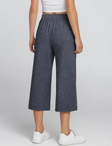 TARSE Women's Summer High Waisted Yoga Capri Pants Plus Size Casual Sport Activewear Capris Sweatpants Loose Fit3