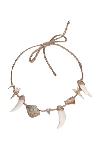 Maui Cosplay Shell Necklace Costume Accessories Tribal Wolf Tooth Claw Necklace Halloween Party Outfits Prop ﻿3