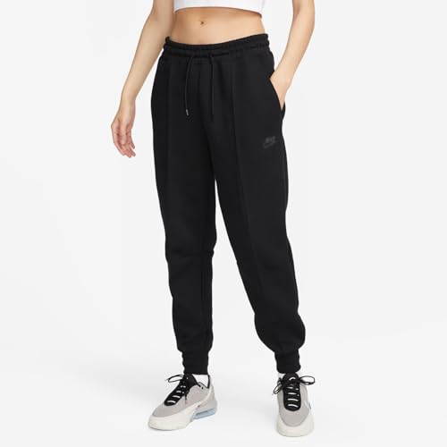 Nike Sportswear Tech Fleece Women's Mid-Rise Joggers Womens Size - M Black/Black2