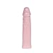 Reusable Silicone Penis Extension Condom Enlarger Sleeves for Ejaculation Delay, Flesh