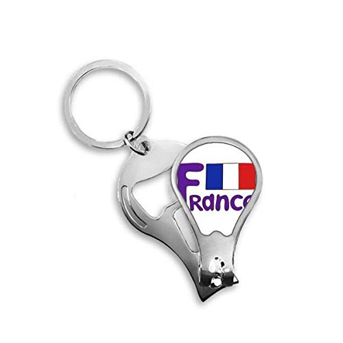 Coupe-ongles France bleu à motif tricolore pour un cadeau utile original