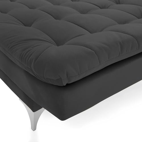 Image of Krancy 3-Seater Sofa Cum Bed for Living Room, Office & Home | Premium Fabric Sleeper Sofa Set with 1 Year Warranty | Comfortable Sofa for Guests, Lounge & Small Spaces | Black