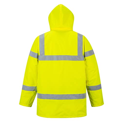 Image of Portwest Hi-Vis Traffic Jacket Viz Insulated Safety Visability Work Wear Rain ANSI 3, Medium