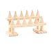 WYZQ Sechs Massivholz-Kegelringständer Wohnaccessoires Regal Pendelringständer Schmuckständer Ringhalter (A, 21,5 x 9 x 12 cm)