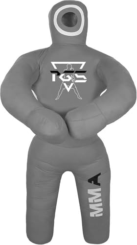 PGS Grappling Dummy Kids BJJ Wrestling Dummy Punching Bag Submission MMA Brazilian Jiu Jitsu Judo Karate Throwing Boxing Dummy Dummies for Practice UNFILLED (Grey, 40"(100 CM))