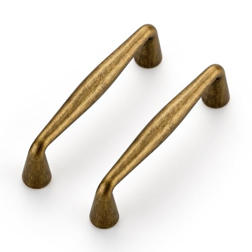 Image of Ravinte 30 Pack 3 Inch Antique Brass Kitchen Cabinet Handles Solid Zinc Alloy Cabinet Pulls Cupboard Hardware Drawer Handles