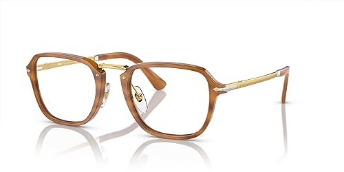 Image of Persol mens Po3331v Rectangular Prescription Eyewear Frames