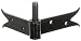 Produktbild Alberts 306564 Eck-Kloben | zum Anschrauben | schwarz | Dornmaß Ø14 mm | Platte 140 x 120 mm