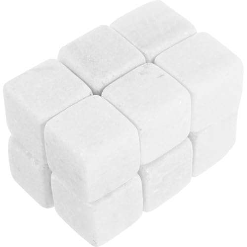 DOITOOL Wear-Resistant Beverage Cooling Stones 12Pcs Reusable Whisky Rocks for Drinks and Parties with Compact Lightweight Design