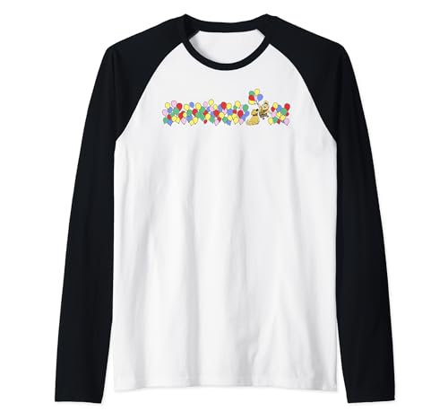 Disney Pixar Up Dug & Russell Balloon Stripe Raglan Baseball Tee vintage pour adulte
