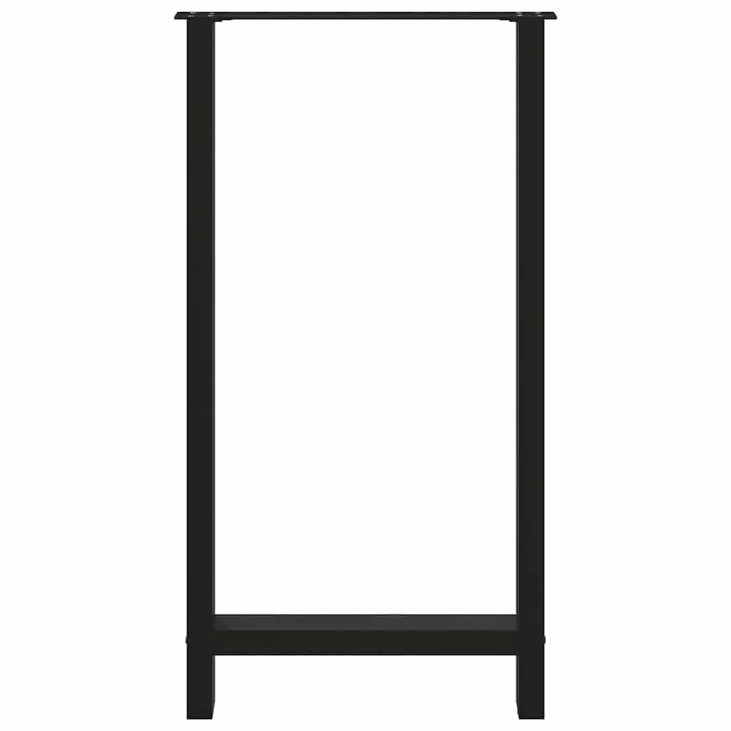 Nogi do stołu barowego, czarne, 2 sztuki, 60 x (110-111) cm, stal z regulowanymi nóżkami poziomującymi zapewniają stabilny montaż na stole i łatwą instalację na indywidualnych blatach