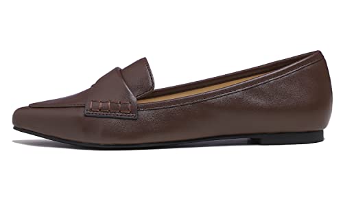 Image of FEVERSOLE Women's Loafer Flat Pointed Fashion Slip On Comfort Driving Office Shoes
