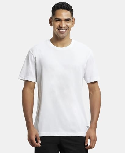 Image of Jockey 2714 Men's Super Combed Cotton Rich Solid Round Neck Half Sleeve T-Shirt (Pack of 2)