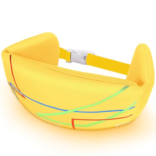 Blueweenly Swim Belt for Adults Floating Belt Swim with Adjustable Pool Weights for Water Exercise Training Equipment for Adults Water Aerobic Equipment(Yellow,L)