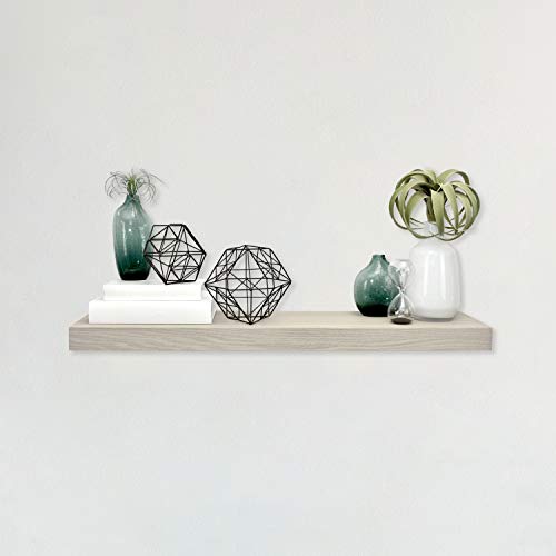 Image of MCS Gray Woodgrain Floating Shelf, 36 Inch x 8 Inch, 36 x 8,Grey