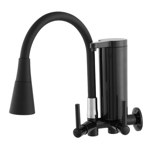 Torneira Gourmet Com Filtro Slim para Cozinha Preta de PAREDE Mesa