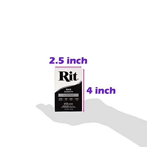 All Purpose Concentrated Rit Dye Powder Single Pack for Clothing, Décor, and Crafts – Black