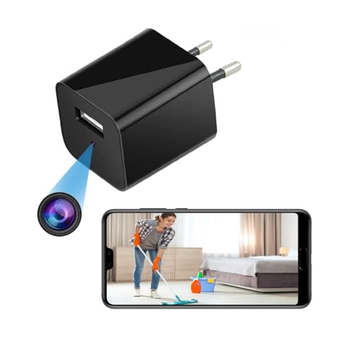 IFITech Wireless Spy Cameras, Hidden WiFi Cameras with Live View - Video Audio Recording - HD 1080P Spy Cameras Charger - Home/Office Security Cameras...