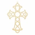 Fretwork Cross Wood Cutout, Available in Multiple Sizes and Thicknesses (Small 4" x 6" (Package of 10), 1/8" Baltic Birch Plywood)