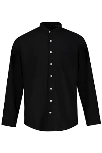Chemise noire homme 6XL coupe moderne pour masquer les rondeurs