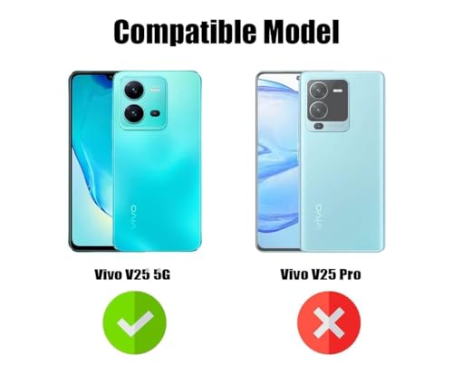 Image of Jkobi Lifetime Anti-Yellow MagSafe Compatible Clear Back Cover Case for Vivo V25 5G (Sleek Hard Crystal | Shockproof and Camera Protection)