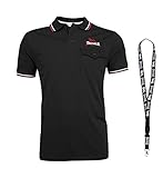 Lonsdale Poloshirt - Herren Polohemd - Kurzarm Golf Shirt - Limited Schlüsselband (blk, 3XL)