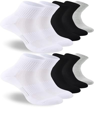 Ankle Socks Womens Athletic Cushioned Low Cut Socks Thick Running Sock 3/5 Pairs