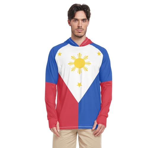 Fishing Sun Shirts for Men UPF 50+ Protection Hoodie Rash Guard Shirt, Small