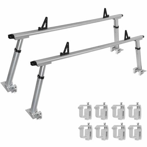OUTPRIZE Non-Drilling Aluminum Truck Rack, Heavy Duty Width and Height