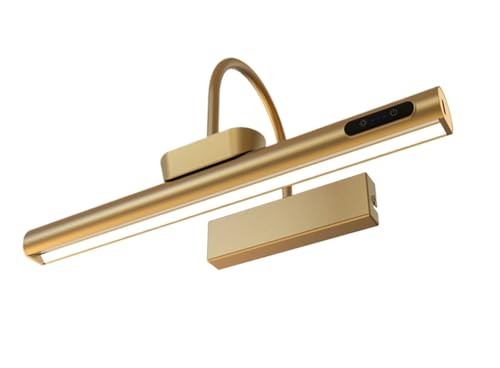 Luz espejo baño dorada para iluminar zonas sin enchufes ni cables
