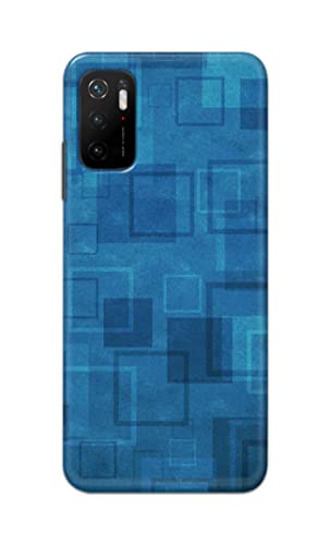 Image of Printed Hard Back Cover Case for Mi Poco M3 Pro 5G Back Cover (Plain Azure Blue) -1302
