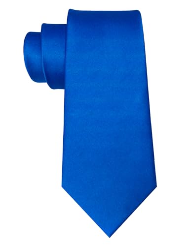 Image of RBOCOTT Solid Color Tie and Pocket Square Hankerchief with Lapel Pin Set for Men