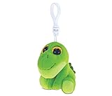 DolliBu Green Dino Plush Big Eyes Keychain Stuffed Animal - Soft Dinosaur Charm with Sparkling Big...