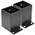 4 x 4 Post Base 2 PCS,Inner Size 3.6"x3.6"Deck Post Base,Heavy Duty Metal Black Powder Coated Post Brackets,for Pavilion Deck Railing Support Deck Base Plate, Support Bolt Down