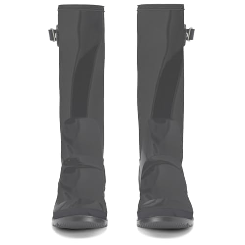 Women's Waterproof Wellington Boots - Rubber Outdoor Walking Wellies With Side Buckle - Comfortable Slip-On Rain Boots For Gardening, Dog Walking, Festivals & Everyday Use - Grey Gloss - UK6/EU39 - 6